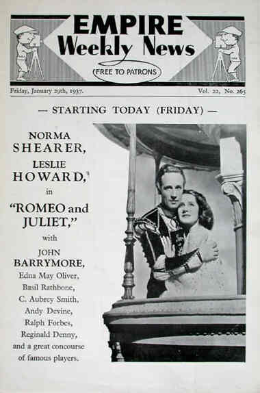 EMPIRE WEEKLY NEWS magazine side cover  Vol 22 # 265 29 January 1937